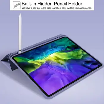 IPad Pro 11 2th Paaudzes 2020. Gadam Ar Zīmuļa Turētāju Lietā Par iPad Pro 12.9 4th Gen Drošu Magnētisko Smart Case Cover