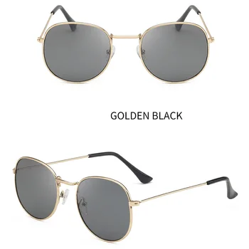 Ir 2021. Classic Mazo Rāmis apaļas Saulesbrilles Sieviešu/Vīriešu Zīmola Dizainere Sakausējuma Spoguļi Saules Brilles Vintage Modis Oculos