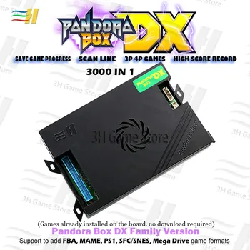 Ir 2021. Pandora Box DX 3000 1 ģimenes versiju Var Saglabāt spēles progresu rekordu ieraksts ir 3P 4P spēle 3D, mortal kombat, tekken