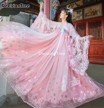 Ir 2021. sieviešu cosplay pasaku kostīms hanfu apģērbu ķīniešu tradicionālā seno deju kleitu posmā auduma klasiska kleita princese kleita