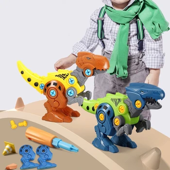 Izjaukt Dinozauru Rotaļlietas Bērniem - Ēkas Dino Olu spēles Komplekts ar Skrūvgriezi DIY Celtniecības tehnikas Komplekts CILMES Mācīšanās G