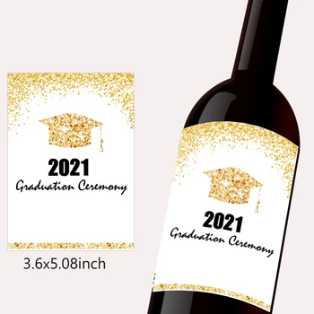 Izlaidums Puse Ceremonija Uzlīmes Vīna Pudeles Etiķetes Apsveicam 2021. Gada Izlaidums Gadījumā Dekori 18098
