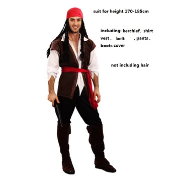 Jack Sparrow Pirātu Kostīmu Pieaugušo Cosplay Masku Karnevāls kapteinis karību jūras pirāti Halloween Cosplay Kostīms Sievietēm Vīriešiem 48669