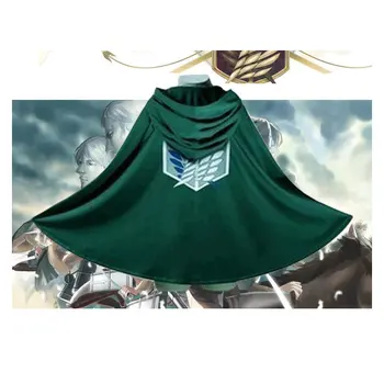 Japāņu pelēkā vārna Uzbrukumu Titan Apmetnis Shingeki nav Kyojin Skautu Leģiona Cosplay Kostīmu anime cosplay green Cape vīriešu apģērbs