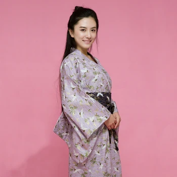 Japāņu Stila Kimono Yukata Ar Obi Sieviešu Japāņu Kimono Elementus Tradicionālo Kostīms, Sieviešu, Kleita Cosplay Dāmas Yukata Kostīms