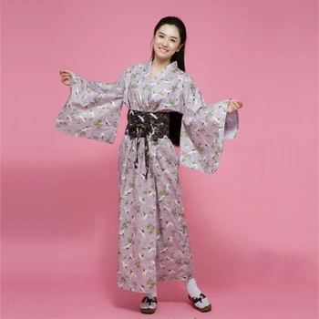 Japāņu Stila Kimono Yukata Ar Obi Sieviešu Japāņu Kimono Elementus Tradicionālo Kostīms, Sieviešu, Kleita Cosplay Dāmas Yukata Kostīms