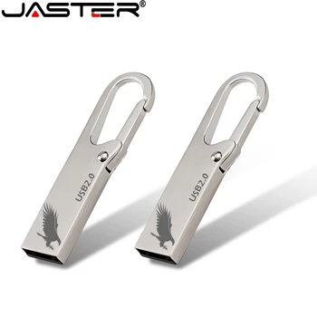 JASTER USB flash drive Metāla Pogu, USB 2.0 pen drive 4GB 8GB 16GB 32GB 64GB, 128GB Pendrive Micro USB Atmiņas karti un U diska