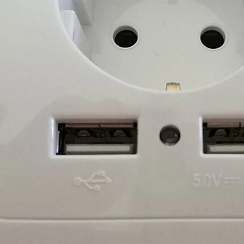 Jaunas Dual USB Ports Sienas Lādētāja Adapteri Uzlādes 2A Sienas Lādētāju Stacijas Ligzdas Adapteris ES Spraudnis-Ligzda Strāvas Slēdzis