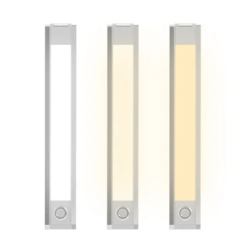 JAUNAS Modernizētas 60 LED Nakts Gaisma ar Kustības Sensoru Ieslēdzamas Trīs Krāsu Gaismas USB Uzlādes Skapis Virtuves Sienas Lampas