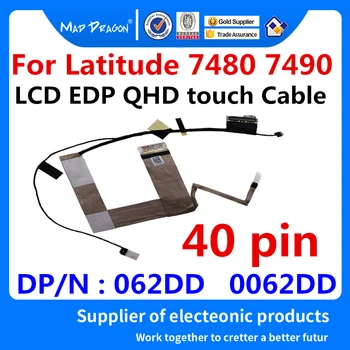 Jaunas oriģinālas Klēpjdatoru LCD QHD touch Kabeli LCD Video Lentes Kabelis Dell Latitude 7480 7490 E7480 E7490 062DD 0062DD DC02C00E500