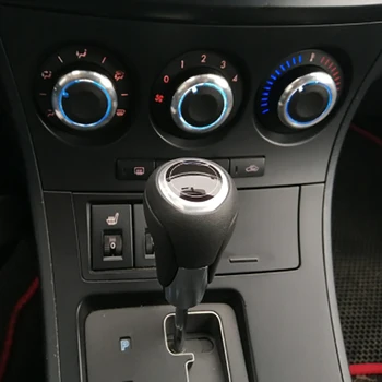 Jaunas ādas shift poga priekš Mazda 3 5 8 MX-5 CX-5 CX-7 CX-9 automašīnu automātiskā pārnesumkārba, pārnesumkārbas rokturis