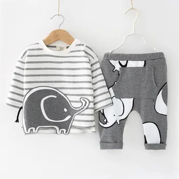 Jaundzimušo Bērnu Drēbes No 2021. gada Rudenī, Pavasarī Baby Zēnu Drēbes, T-krekls+Bikses Apģērbs atbilstoši Bērniem Kostīmu Baby Komplekts Zīdaiņu Apģērbs