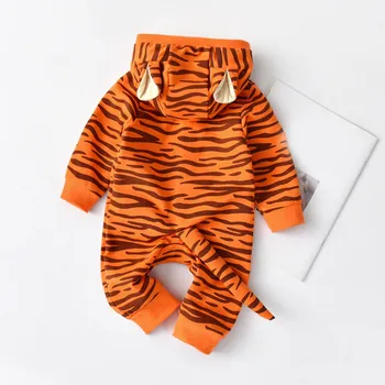 Jaundzimušā bērna Baby Meitenes Zēni Karikatūra Tiger Kapuci Romper Jumpsuit Tērpiem modes bērnu kostīms zīmola baby costumev 21420