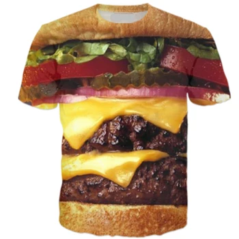 Jauno Modes Pāris Vīriešiem Sievietēm Unisex Pārtikas Yummy Cepta Vistas Smieklīgi 3D Druka Nē Vāciņu Gadījuma Modes Kreklu, T-Krekli, t-veida Topi