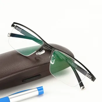 Jauns Dizains Photochromic Lasīšanas Brilles Vīriešu Pusi Loka Titāna sakausējuma vecuma tālredzība Brilles, saulesbrilles krāsas ar dioptriju