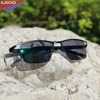 Jauns Dizains Photochromic Lasīšanas Brilles Vīriešu Pusi Loka Titāna sakausējuma vecuma tālredzība Brilles, saulesbrilles krāsas ar dioptriju