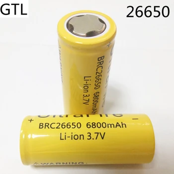 Jauns Oriģināls 26650 3,7 v 6800 mah 26650 Uzlādējams Litija Akumulatoru, Lukturīšu baterijas, GTL EvreFire