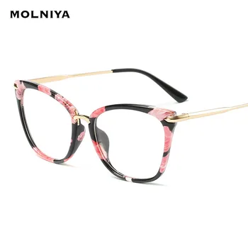 Jauns Recepšu Ultra Viegls Rāmis Modes Laukumā Lasīšanas Brilles Optisko Briļļu Rāmji Moderns Zīmola Brilles Sievietēm Retro