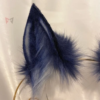 Jauns Roku darbs LOL Deviņu Jūras Fox Ahri Cosplay DIY Ausis Hairhoop Hairbands Cepures Kostīmu