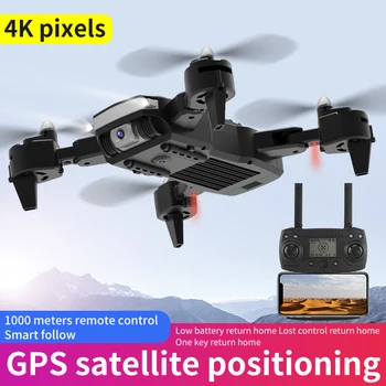 Jaunu 5G K2 pro GPS dūkoņa 4k IZŠĶIRTSPĒJAS dual kameras redzes pozicionēšanas 1080P WiFi fpv mini dūkoņa augstums 1KM tāljūras rc quadcopter