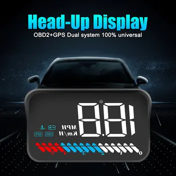 Jaunu Hud, Auto GPS Spidometrs HUD OBD Head-Up Displejs Ātrumu Vējstikla Projektoru Turētājs Braukšanas Datu