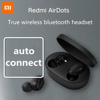 Jaunu Xiaomi Redmi AirDots 2 bezvadu earbuds auss Bluetooth 5.0 TWS austiņas ar mikrofonu un hands-free AI kontroles austiņas