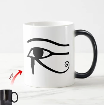 Jaunums Ēģipte Eye of Horus Kafijas Krūze Tējas Tase Smieklīgi Radošo Etniskā Ēģiptiešu Simbols, Dzimšanas diena Dāvanas, Unikālās Senās Ēģiptes Krūzes