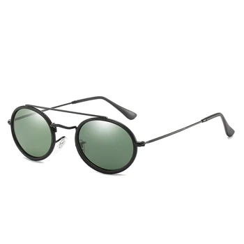 Jaunā Modes zīmola Dizaineru Sieviešu Kārtas rāmis polarizētās lēcas, saulesbrilles, vīriešu Saulesbrilles Vintage, Saulesbrilles Metāla Rāmis UV400 21184
