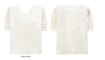 Jaunā pavasara Vintage balts Krekls sieviešu Lielajam Sieviešu Topi ar īsām piedurknēm Blūze Meitenēm Vasarā Plus Lieluma Sievietēm, Blūzes femme Blusas