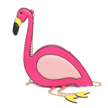 Jaunā SIEVIETE Cute Meitenes Flamingo Formas Riņķa Soma Crossbody Pleca Soma Messenger Somas