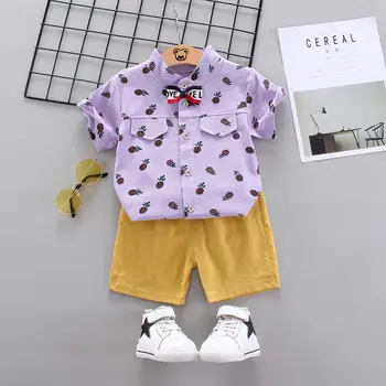 Jaunā Vasaras Bērnu Apģērbu Tērps Bērniem Zēni Modes Karikatūra Krekls, Bikses, 2gab/komplekti Toddler Ikdienas Apģērbu Zīdaiņiem un Bērniem Tracksuit