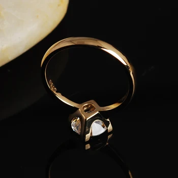 Jaunā veikala veicināšanu. 18k Zelta Moissanite sieviešu gredzenu kārta 6.5 mm, krāsa, D, GRA sertifikāts,