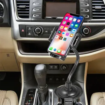 Jaunākās 1gb Universal Car Mount Regulējams Gooseneck Kausa Turētāja Statīvu iPhone, Samsung, Huawei Xiaomi mobilos Telefonus