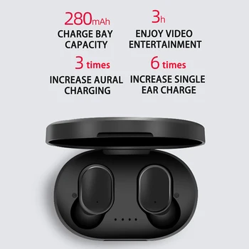 Jaunās Bluetooth Austiņas E6S Bezvadu Austiņas LED TWS ar Mikrofonu Austiņas Ūdensizturīgs Trokšņu slāpēšanas Austiņām Earbuds
