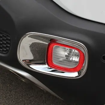 Jeep Renegade 2016 2017 2018 ABS Chrome Automašīnas aizmugurējais miglas abažūrs Vāciņš Melns, slīpā mala Rāmja Formēšanas Auto Stils aksesuāri