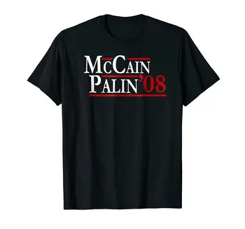 John Mccain Palin Priekšsēdētāja 2008. Gada Vēlēšanu T Krekls Smieklīgi Vintage Dāvana Vīriešiem