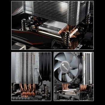 Jonsbo CR-1400 CPU Cooler Radiatoru 4Pin 12V PWM Datorā PC Case Fan 5V 3Pin ARGB 4 Siltuma caurules Torņa Dzesēšanas Ventilatori Intel AMD