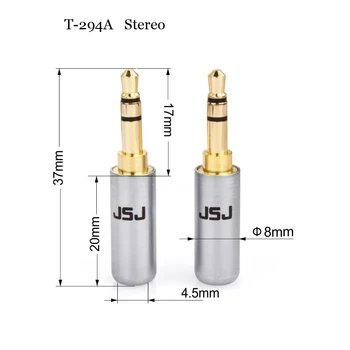 JSJ 2gab/daudz 3.5 MM Stereo Male Connector Sieviešu spraudnis, 3 Polu, 4 Polu, ar mic remonta iphone austiņas