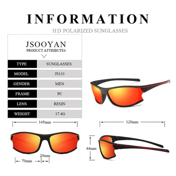Jsooyan 2020. gadam Jaunā Sporta Polarizētās Saulesbrilles, Vīriešu un Sieviešu Braukšanas Zvejas UV400 Ieplests Zīmolu, Dizainu, Vintage Briļļu Vīriešu Brilles