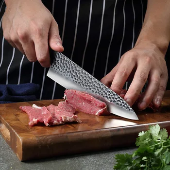 Junsheng 8 collu 4Cr13 nerūsējošā tērauda šefpavāra nazis ebony rīkoties ar rietumu nazis Japāņu ēdienu gatavošanas nazi
