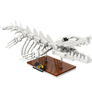 Jurassic Pasaules 3D Dinozauru Fosilijas Skeleta Modelis, Celtniecības Bloki, Ķieģeļi Dino Muzeja Izglītības DIY Rotaļlietas Bērniem dāvanas 5380