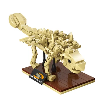 Jurassic Pasaules 3D Dinozauru Fosilijas Skeleta Modelis, Celtniecības Bloki, Ķieģeļi Dino Muzeja Izglītības DIY Rotaļlietas Bērniem dāvanas