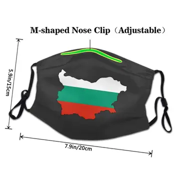Karoga Kartes Bulgārija Maska Sievietēm Atkārtoti Sejas Maska Nepievelk Putekļus Aizsardzība Respiratori Maskas