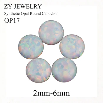 KARSTS!!! 50gab/daudz Vairumtirdzniecības Cenu OP17 1,5 mm~12mm Apaļas Formas Cabochon Sintētisko Opāls