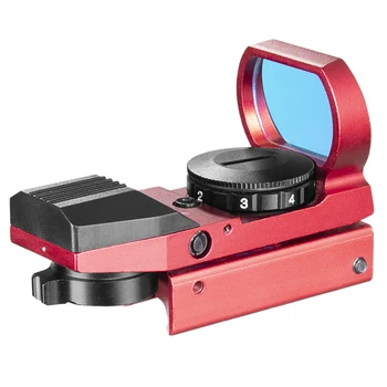 Karstā 20mm Dzelzceļa Riflescope Medību Optika Hologrāfiskā Red Dot Sight Reflekss 4 Tīkliņš Taktiskās darbības Joma Kolimatora Aktuāli Medības