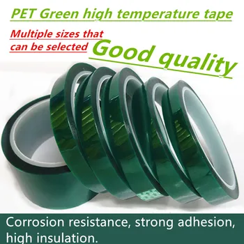 Karstā 35mm-70mm karstumizturīga PET Augstas Temperatūras Zaļā Maskēšanas Aizsargs Lentes PCB Lodēt Apšuvuma Izolācijas Aizsardzība 14433