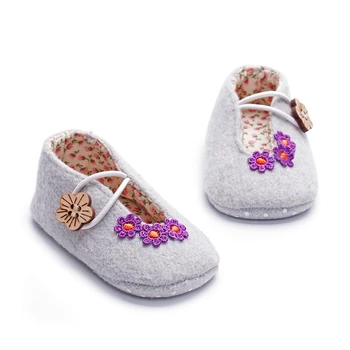 Karstā pārdot Jaunās Pavasara modes ziedu pogu stilu Jaundzimušais Pirmo Staiguļi Kokvilnas Zīdaiņu Toddler bērnu mokasīni bērnu meiteņu kurpes
