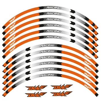 Karstā pārdot Motociklu Loka lentes Uzlīmes 17inch Riteņu Uzlīmē Atstarojošo Lenti KTM DUKE 200 390 690 990 Atstarojoša uzlīme
