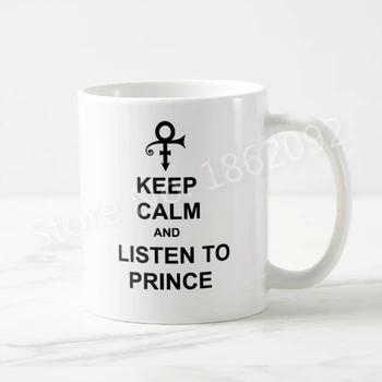 Karstā Saglabāt Mieru un Klausīties Princis Krūze Purpura Lietus Simbols Kafijas Krūze Tējas Tase Foršs Princis Rodžers Nelsons Minneapolis Skaņas Dāvanas