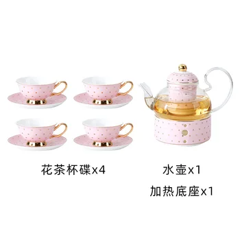 Kaula porcelāna kafijas krūzi, un ēdiens uzstādīt keramikas ziedu tējas tase pēcpusdienas tēja melnā tēja cup glāzi ūdens sildītājs